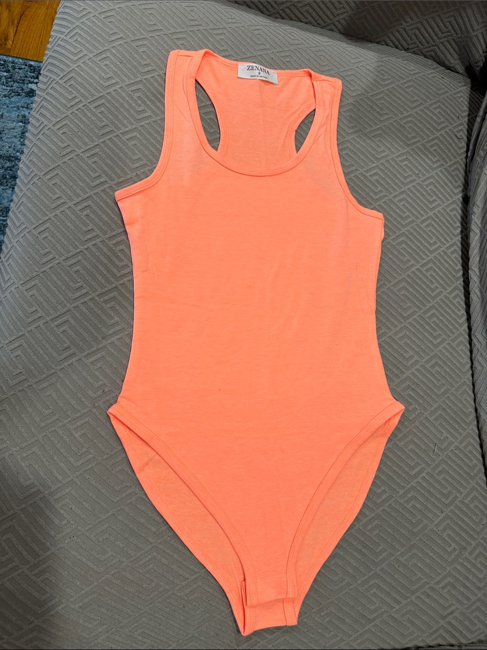 Zenana Outfitters Coral Racerback Bodysuit